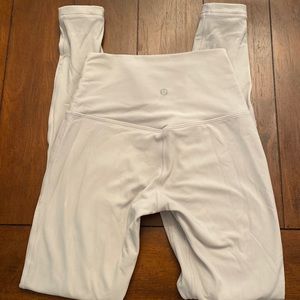 Lululemon 25’ leggings, light grey color, gently worn